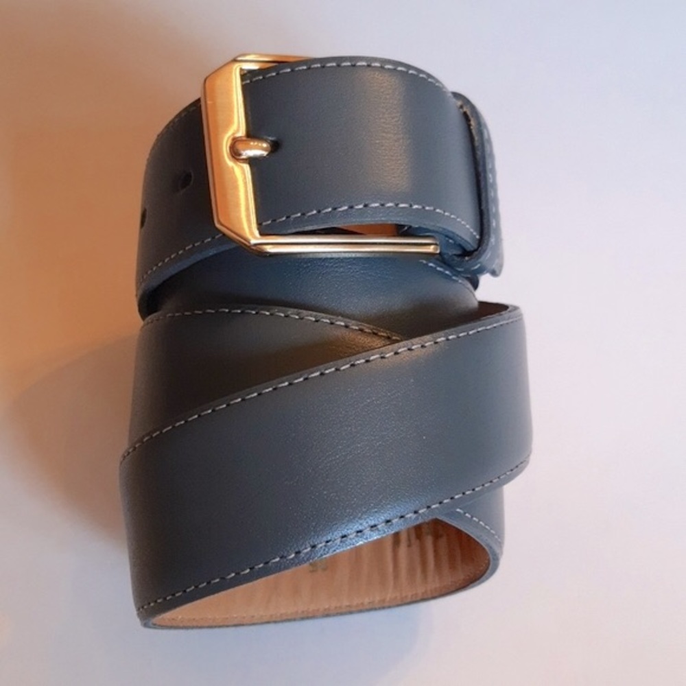 🇨🇦***VTG / Bench Craft Grey Leather Belt / made in Canada